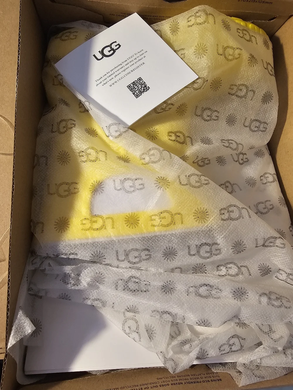 UGG Drizlita Kids' Yellow Rain Boots Brand NEW SZ 12